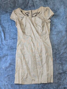 Bwear Gray Fitted Midi Sheath Dress